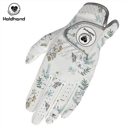 गर्म बिक्री नई डिजाइन पेशेवर कस्टम लोगो बाएं हाथ कस्टम मेड चमड़ा महिला गोल्फ दस्ताने