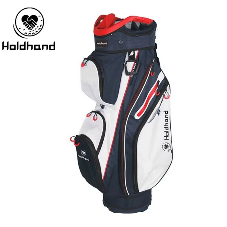 Stylish Black Polyester Water-resistant Custom Pockets Design Golf Bags Golf Cart Bag
